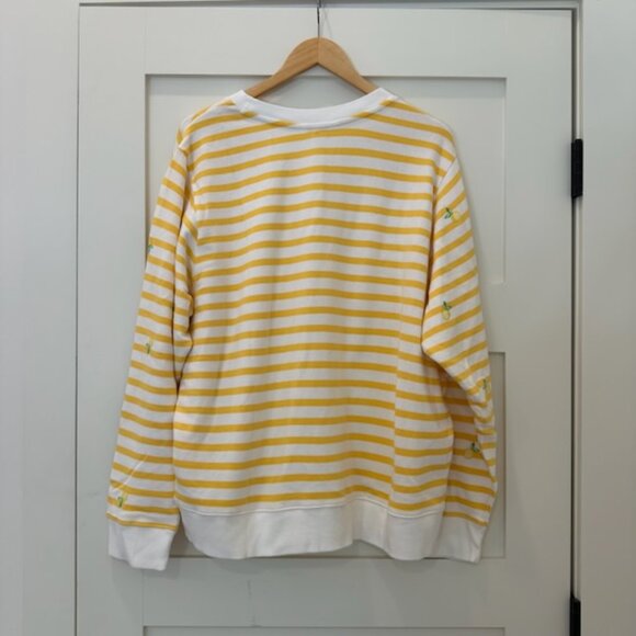 Lilly Pulitzer Yellow Stripe Sweatshirt - Picture 1 of 3